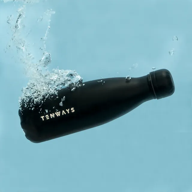 tenways-isolierte-wasserflasche-schwarz-fahrrad-trinkflasche image 1
